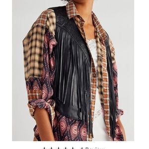 Jagged Fringed Sleeveless Jacket/Vest